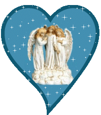 angels hug in hearts